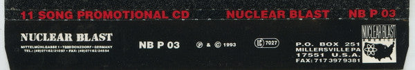 Various : Nuclear Blast (11 Song Promotional CD) (CD, Promo, Smplr)