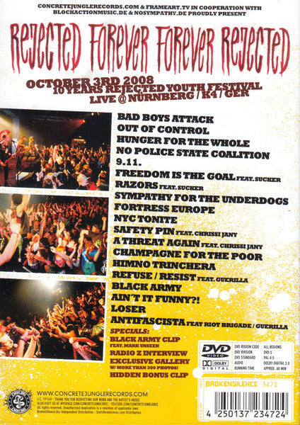 Rejected Youth : Rejected Forever Forever Rejected (DVD-V)