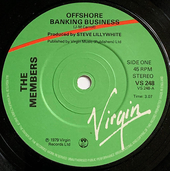 The Members : Offshore Banking Business (7", Single, Lab)