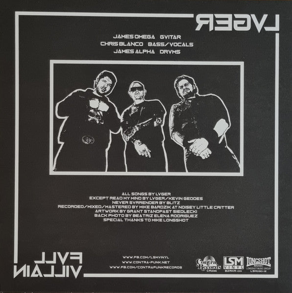 Lvger : Fvll Villain (LP, Ltd, Whi)