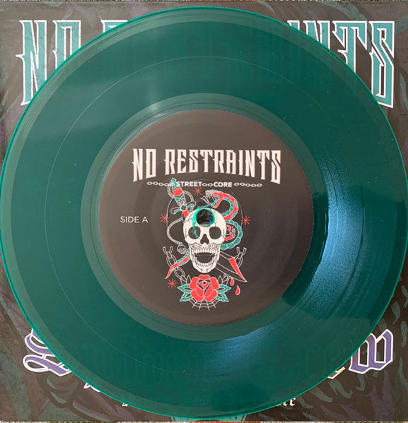 Spider Crew / No Restraints (10) : Through Our Veins (7", Ltd, Gre)