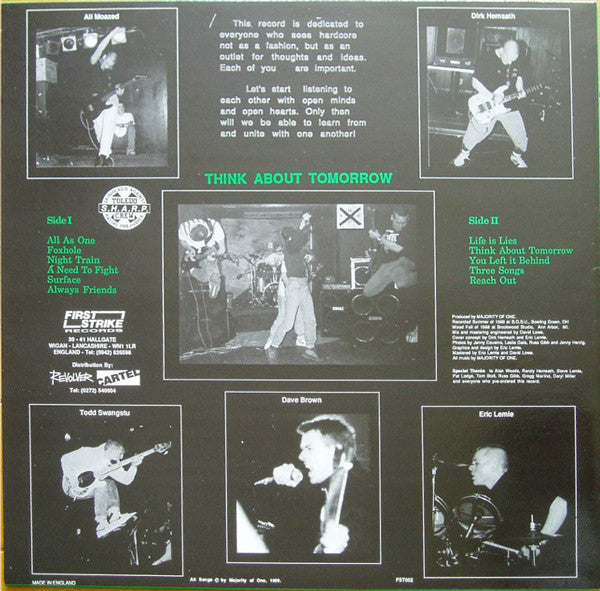Majority Of One : Think About Tomorrow (LP, Album)
