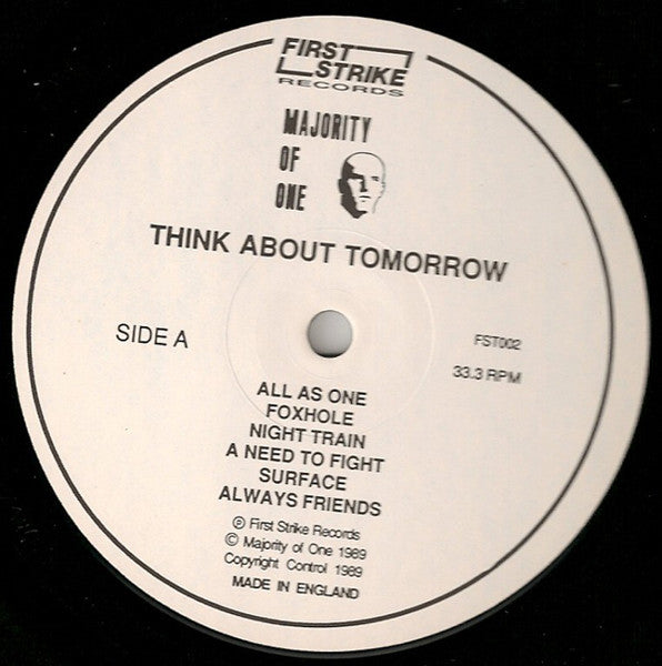 Majority Of One : Think About Tomorrow (LP, Album)