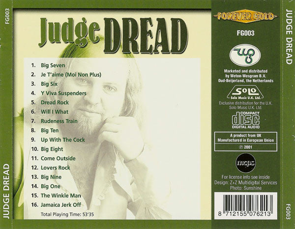 Judge Dread : Judge Dread (CD, Comp)
