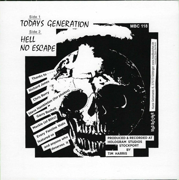 Attak : Today's Generation E.P. (7", EP, Ltd, RE, Gre)