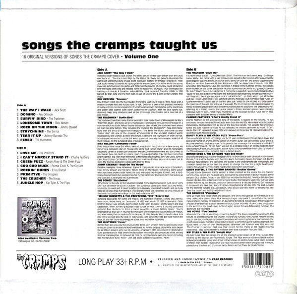 Various : Songs The Cramps Taught Us Volume 1 (LP, Comp)
