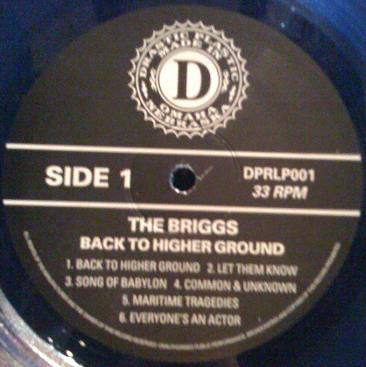 The Briggs : Back To Higher Ground (LP, Album, Ltd, Blu)