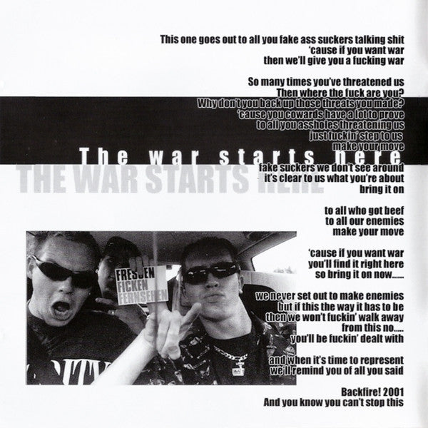 Backfire! : The War Starts Here (CD, EP)