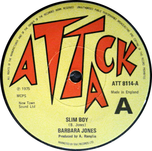 Barbara Jones : Slim Boy / Walk Through This World (7")