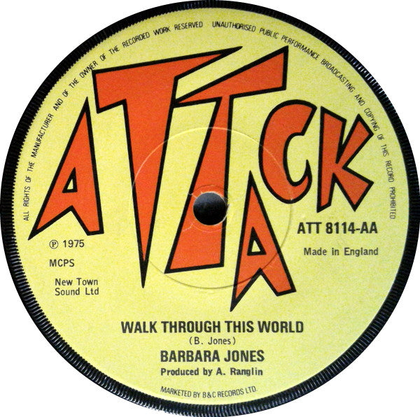 Barbara Jones : Slim Boy / Walk Through This World (7")