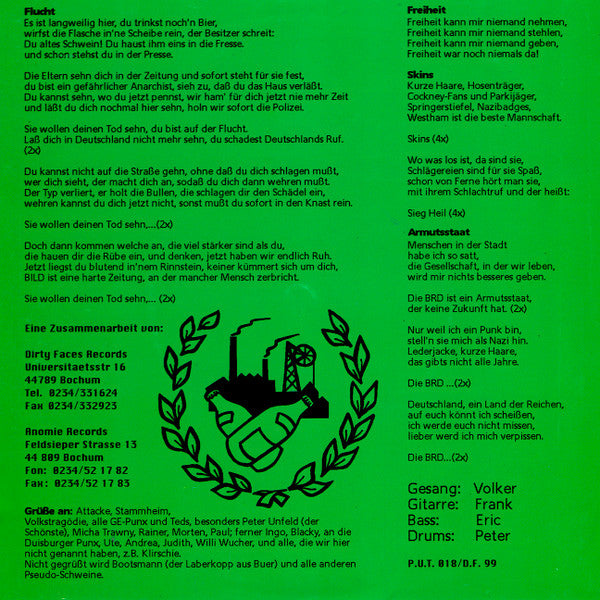 Die Wut : Die Wut E.P. (7", EP, RE)