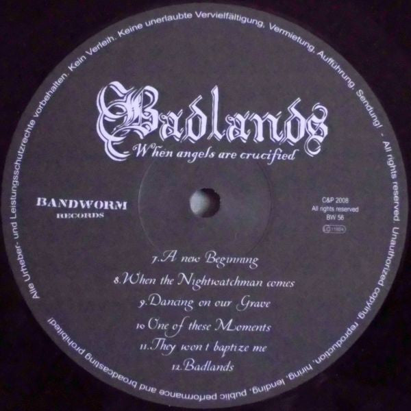Badlands (3) : When Angels Are Crucified (LP, Album, Ltd, Num)