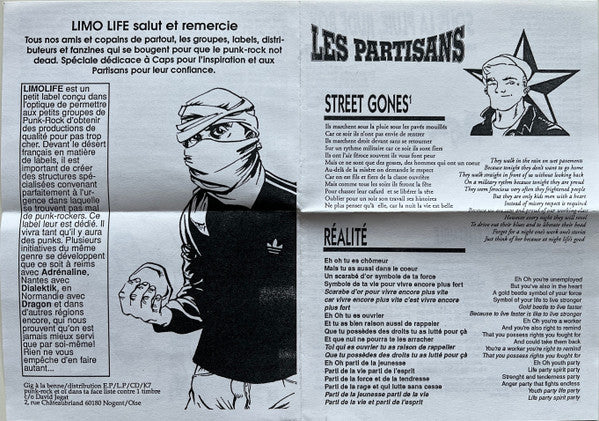 Les Partisans : Street Gones (7", Num)
