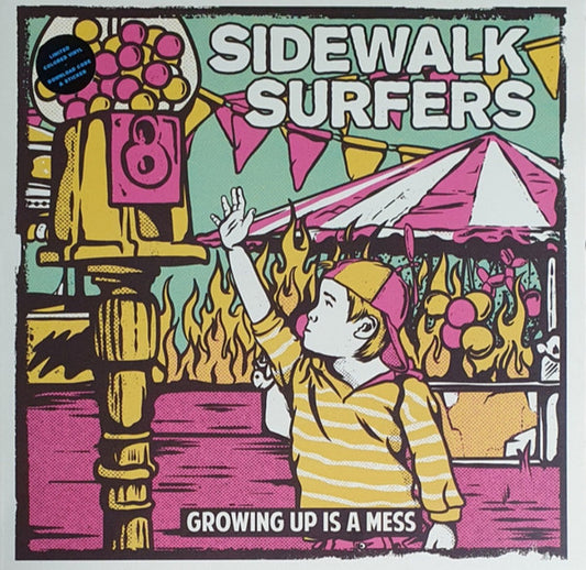 Sidewalk Surfers : Growing Up Is A Mess   (LP, Album, Ltd, Ora)