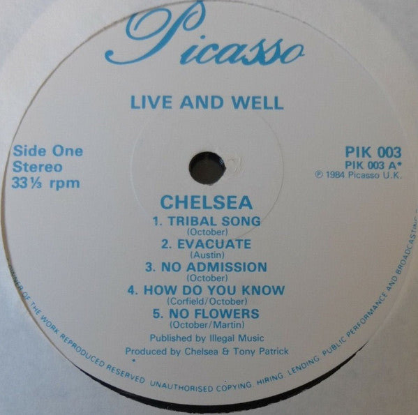 Chelsea (2) : Live And Well (LP, Album)