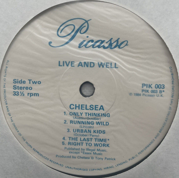 Chelsea (2) : Live And Well (LP, Album)