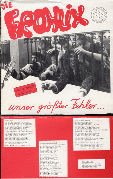 Die Frohlix : Unser Größter Fehler... (7", Single)