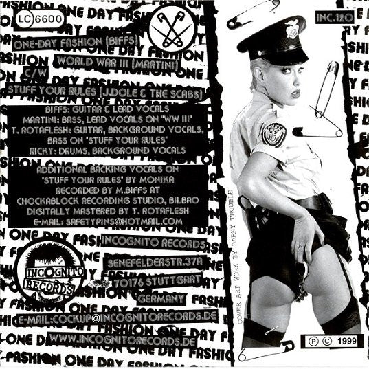 Safety Pins : One Day Fashion (7", EP, Ltd)