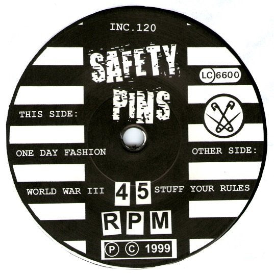 Safety Pins : One Day Fashion (7", EP, Ltd)