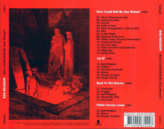 Bad Religion : How Could Hell Be Any Worse? (CD, Album, Comp, RE, RM)