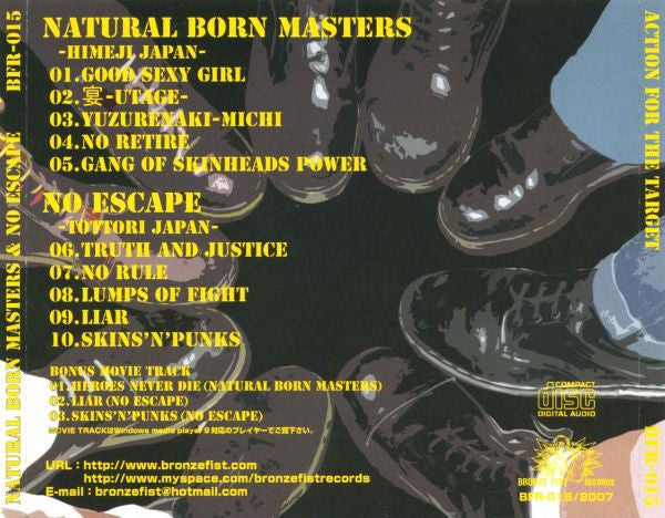 Natural Born Masters / No Escape (2) : Action For The Target (CD, Album, Enh)