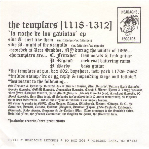 The Templars : La Noche De Los Gaviotas (7", EP)