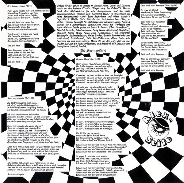 Springtoifel : Sex & Droogs & Rock 'n' Roll (CD, Album, RP)