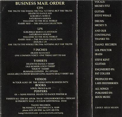The Business : The Truth The Whole Truth And Nothing But The Truth (Cass, Album)