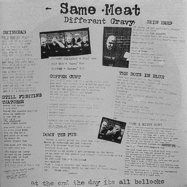 Hard Skin (2) : Same Meat Different Gravy (LP, Album, Pic)