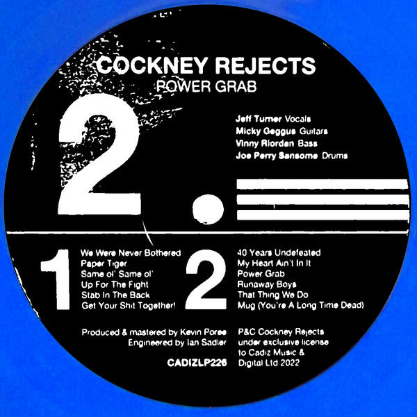 Cockney Rejects : Power Grab (LP, Album, Ltd, Num, Blu)