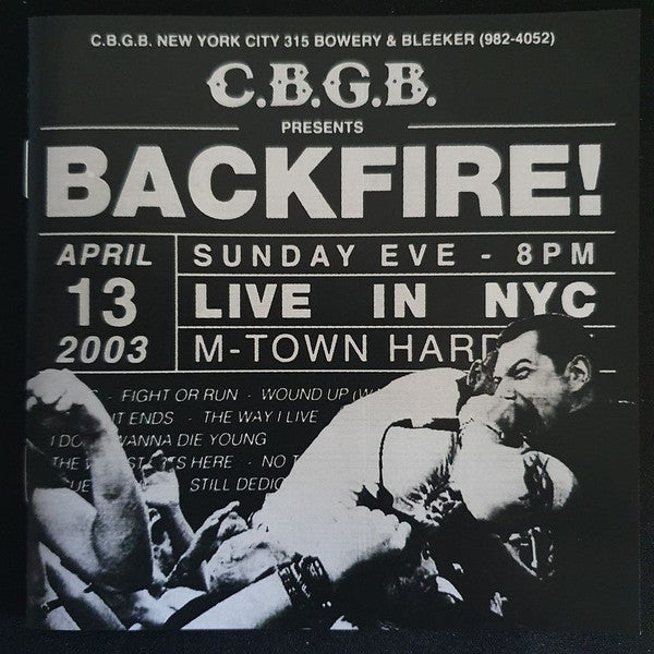 Backfire! : Live At CBGB's (CD)