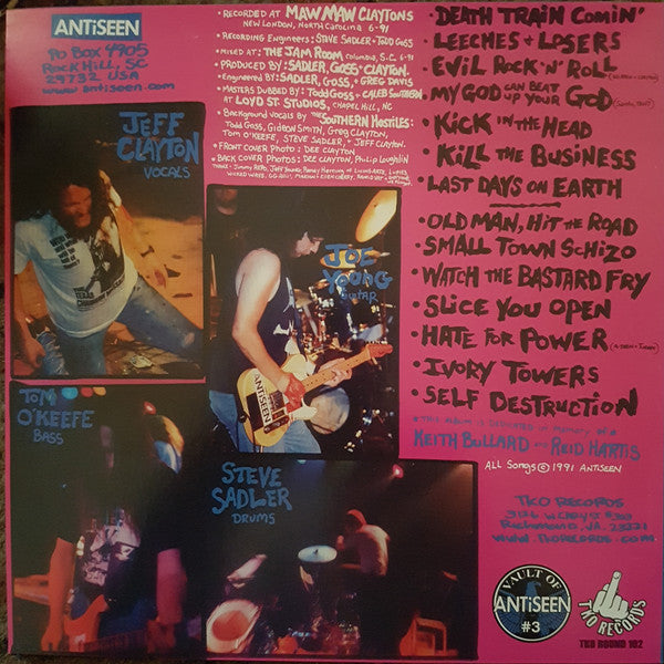 Antiseen : Southern Hostility (LP, Album, RE, RM, Blu)