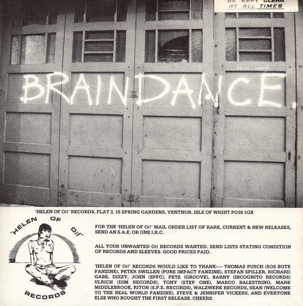 Braindance : Streets Of Violence EP (7", EP, W/Lbl)