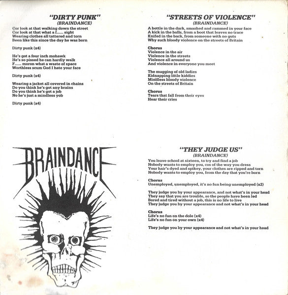 Braindance : Streets Of Violence EP (7", EP, W/Lbl)