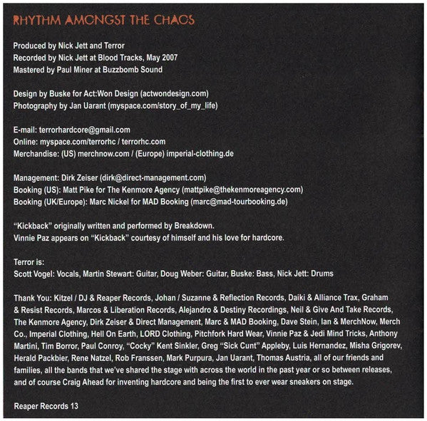 Terror (3) : Rhythm Amongst The Chaos (CD, EP)
