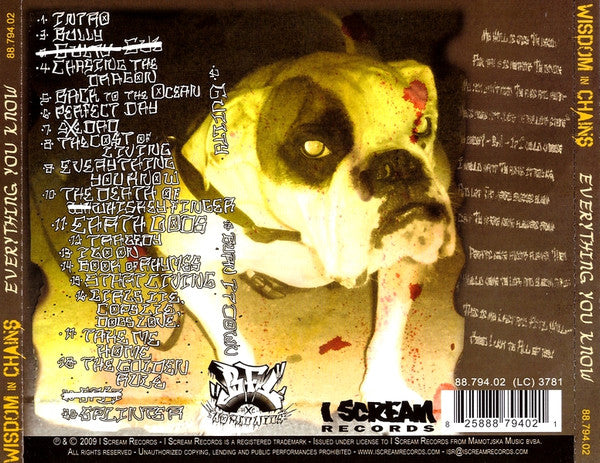 Wisdom In Chains : Everything You Know (CD, Album)