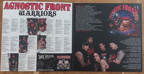 Agnostic Front : Warriors  (LP, Album, RE, RP, Gat)