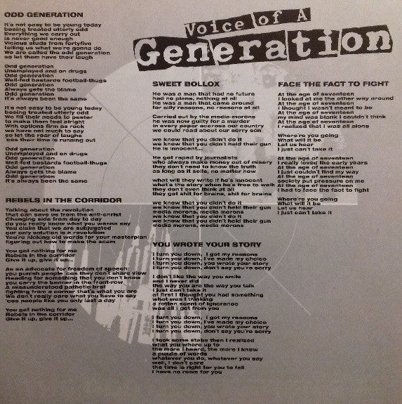 Voice Of A Generation : The Odd Generation E.P (7", EP)