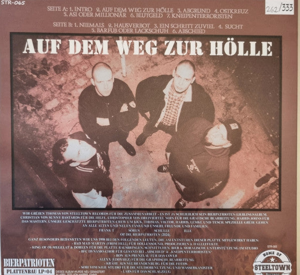 Bierpatrioten : Auf Dem Weg Zur Hölle (LP, Album, Ltd, Num, RE, Cle)