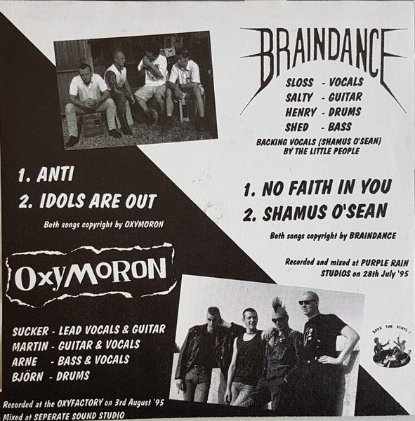 Oxymoron / Braindance : Mohican Melodies (7", EP)