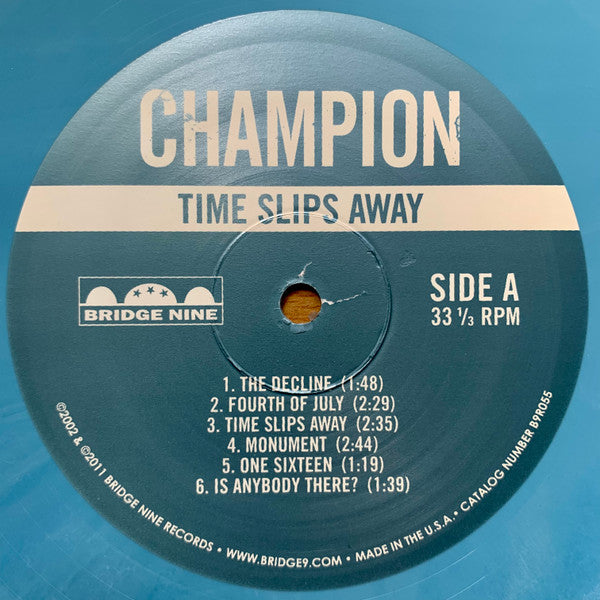 Champion (3) : Time Slips Away (LP, Comp, RE, Blu)