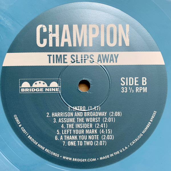 Champion (3) : Time Slips Away (LP, Comp, RE, Blu)