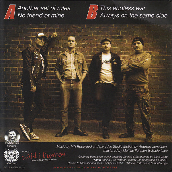 Vindicate This! : Hard Feelings (7", Ltd, Red)