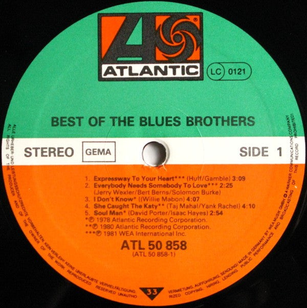 The Blues Brothers : Best Of The Blues Brothers (LP, Comp)
