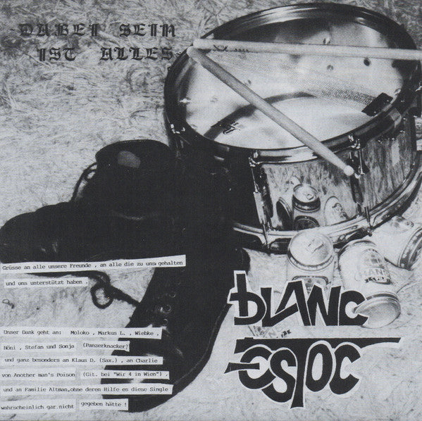 Blanc Estoc : Wir 4 In Wien..... (7", Num, Whi)