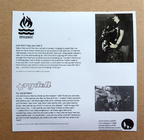 Hot Water Music / Rydell : Hot Water Music / Rydell (7", Ltd, Num, RE, RP)