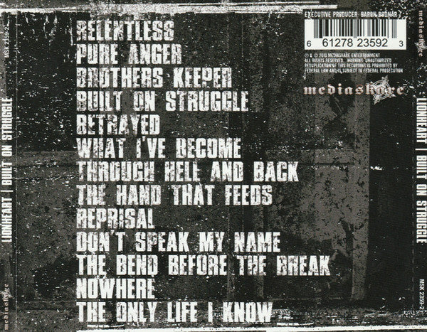 Lionheart (10) : Built On Struggle (CD, Album)
