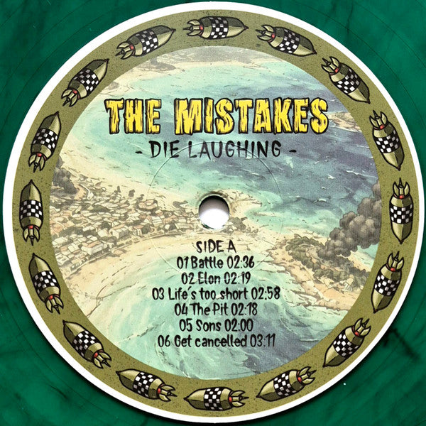 The Mistakes (7) : Die Laughing (LP, Album, Ltd, Gre)