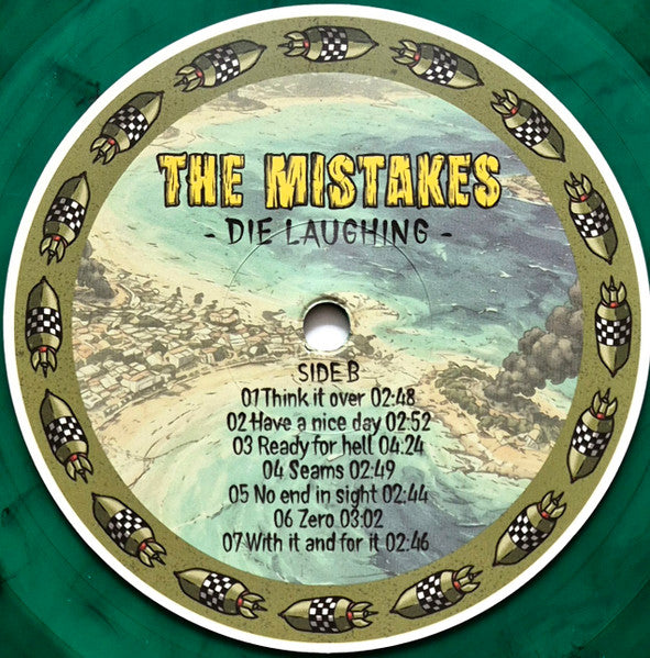 The Mistakes (7) : Die Laughing (LP, Album, Ltd, Gre)