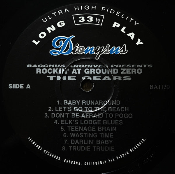 The Gears : Rockin' At Ground Zero (LP, RE)